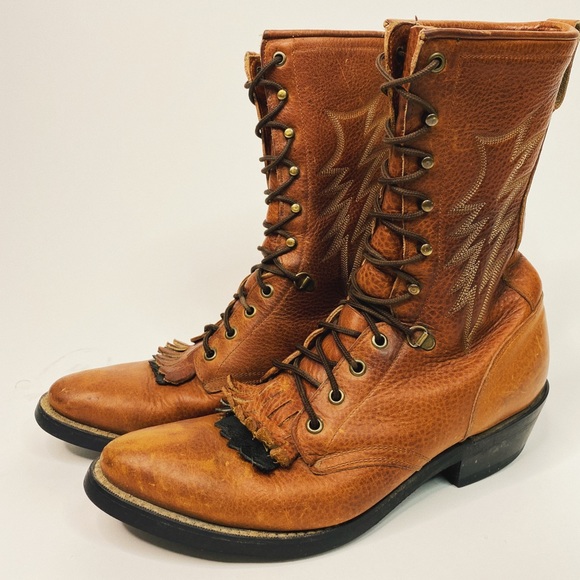 1970’S JUSTIN BOLT ROPER BOOT - Picture 3 of 8